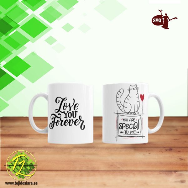 Taza Gaticos San Valentin "Love you forever"